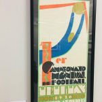 poster de la copa del mundo de 1930 en el museo del fútbol uruguayo